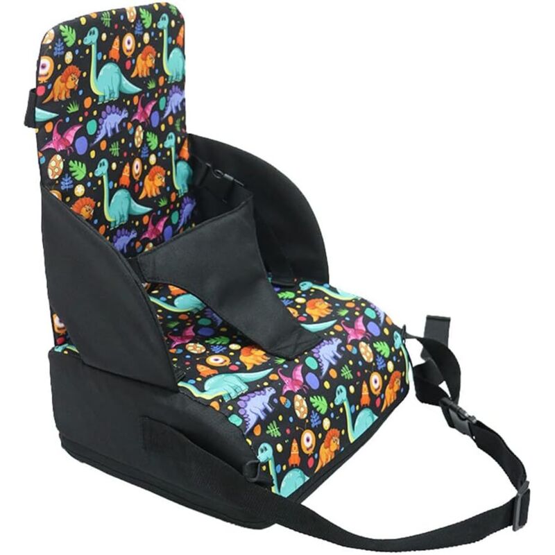 APEX Coussin Rehausseur Chaise Enfant Portable Réhausseur Coussin De Siège, avec Longue Sangle pour Chaises Hautes (dinosaure 44x28x28cm)