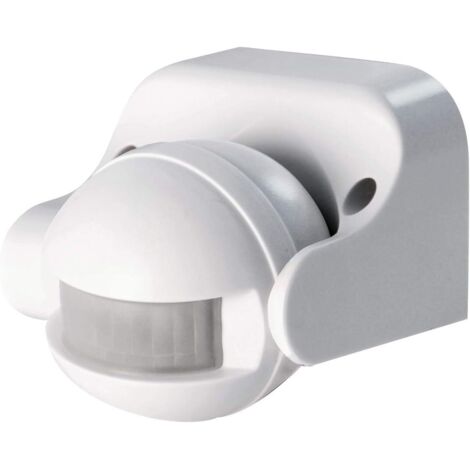 APEX Détecteur de mouvement extérieur avec éclairage  portée de détection de 12 mètres et angle de détection de 180° en zone ouverte.