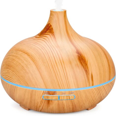 APEX Diffuseur d'huiles essentielles 500 ml, humidificateur ultrasonique, avec lumière LED 7 couleurs