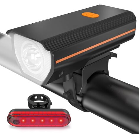APEX Éclairages de vélo rechargeables avant et arrière, éclairages LED ultra-lumineux, accessoires pour vélo de route et VTT