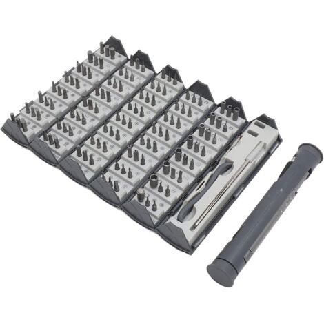 APEX Jeu de tournevis magnétiques de précision 128 en 1 : embouts Phillips, étoile et autres ensemble d’outils de réparation électronique portable.