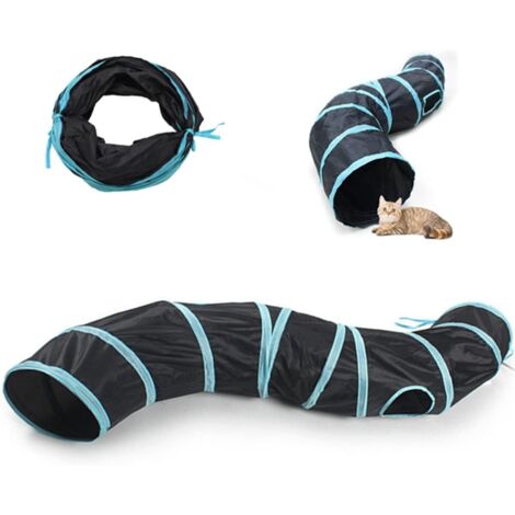 APEX Jouet Tunnel pour Chat Tube de Tunnel Pliable pour Animaux de Compagnie Jouet intéractif Tunnel a Chat Jouets pour Intérieure