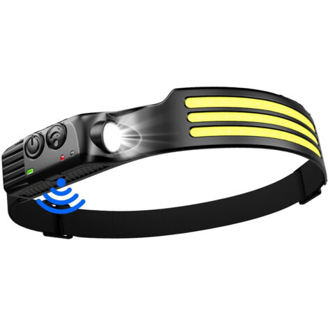 APEX Lampe Frontale LED Ultra Puissante, 3000 Lumens Super Lumineux 3LED 230° Torche Frontale, Pour Pêche, Camping, Cyclisme, Running