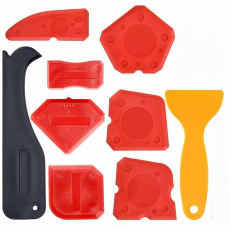 APEX lisseur joint silicone SET de 9 spatule joint silicone grattoir a dejointer carrelage  outil pour des joints parfaits