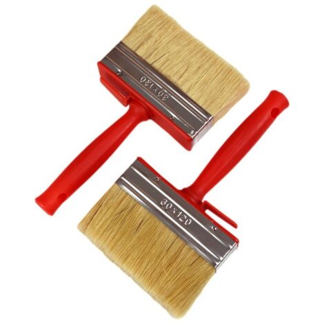 APEX Lot de 2 pinceaux de peinture fixes, adaptés pour la peinture, le revêtement, les murs, le bois, les meubles