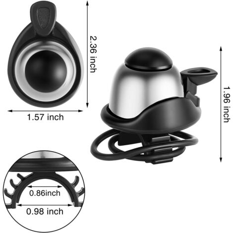 APEX Lot de 2 sonnettes de vélo réglables, universelles, en aluminium, avec son puissant, pour vélos de route, VTT et autres vélos.