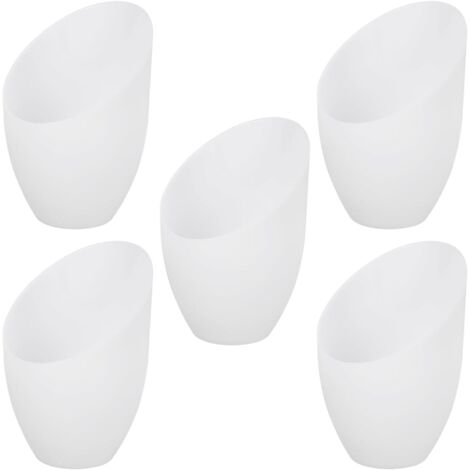 APEX Lot de 5 abat-jours en plastique blanc, adaptés aux lampes de table, appliques murales, plafonniers, diamètre du trou central 3,5 cm