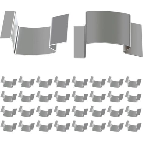 APEX Lot de 50 pinces à vitre pour serre de jardin. Pinces en acier inoxydable. Un accessoire indispensable.