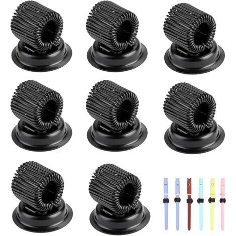 APEX Lot de 8 porte-crayons magnétiques avec boucle à ressort ajustable, clip amovible en acier inoxydable, pour tableau blanc, noir