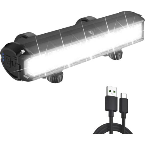 APEX Lumiere Velo Avant, 2300 lumens Lampe Velo LED puissantes 4 Modes Lampe Vélo 6600mah Rechargeable USB Étanche IPX5 Lumière Avant