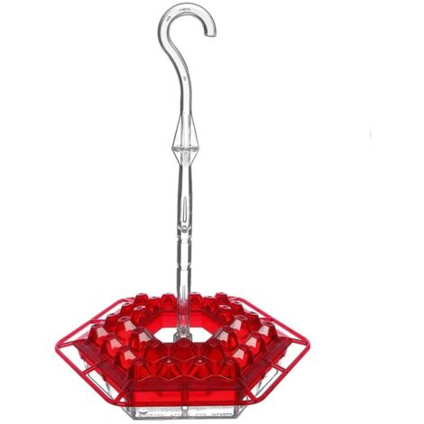 APEX Mangeoire extérieure pour colibris, étanche aux abeilles et aux fuites, en plastique, avec rainure et crochet anti-fourmis.