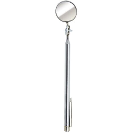 APEX Miroir circulaire télescopique pliable de 31 mm, longueur télescopique 240-720 mm