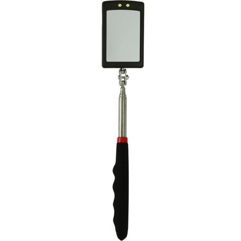 APEX Miroir d'inspection télescopique pour mécanicien avec 2 LED éclairées, outil sur manche télescopique pour l'inspection des petites pièces automobiles, cadeau idéal pour Noël, un anniversaire ou à