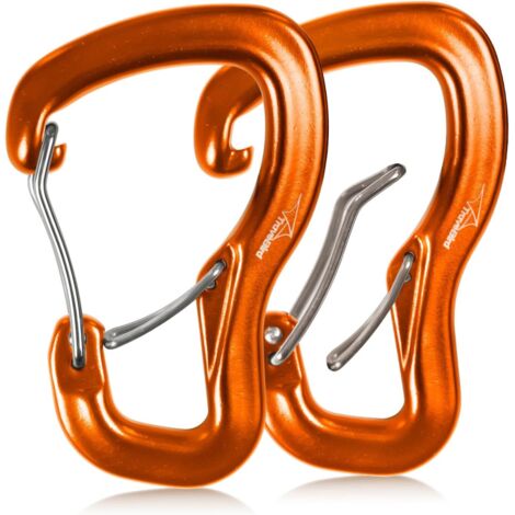 APEX Mousqueton robuste 8 kN (800 kg), mousqueton ultraléger en aluminium avec double porte en forme de B, pour hamac, camping