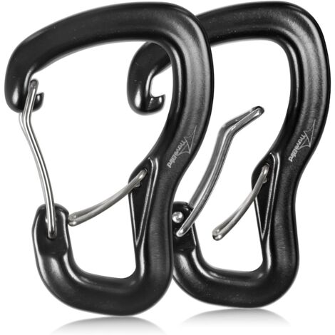 APEX Mousqueton robuste 8 kN (800 kg), mousqueton ultraléger en aluminium avec double porte en forme de B, pour hamac, camping