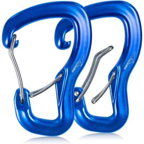 APEX Mousqueton robuste 8 kN (800 kg), mousqueton ultraléger en aluminium avec double porte en forme de B, pour hamac, camping