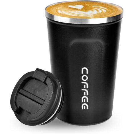 APEX Mug isotherme de voyage pour café, 380 ml, avec couvercle étanche, réutilisable, en acier inoxydable à double paroi sous vide.