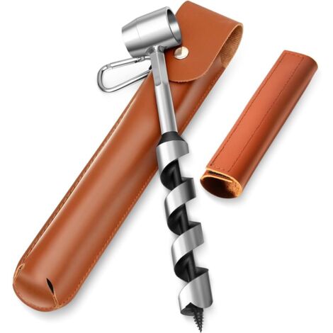 APEX Outil d'extérieur amélioré, perceuse à bois manuelle à spirale de 1 x 10 pouces (environ 25,4 cm), avec une clé fixe plus affûtée pour un perçage plus facile.