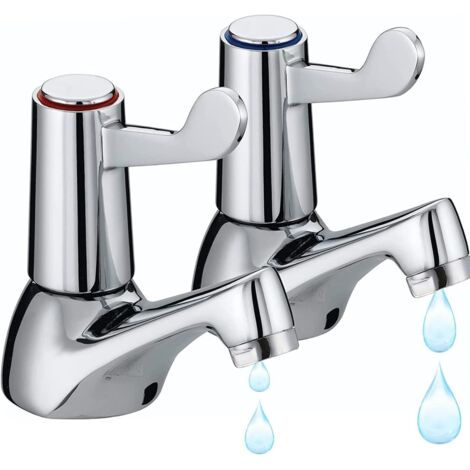 APEX Paire de robinets de lavabo, paire de robinets de salle de bain,robinets de lavabo quart de tour,robinets de lavabo en laiton chromé