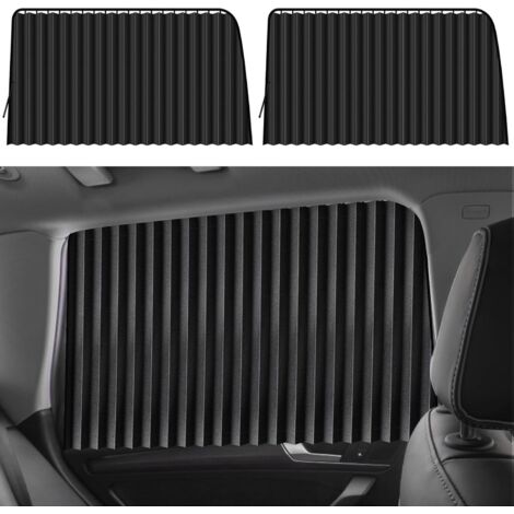 APEX Pare-soleil pour vitres de voiture – pare-soleil pour vitres latérales (lot de 2), tissu magnétique, bloque les rayons UV et la chaleur, noir.