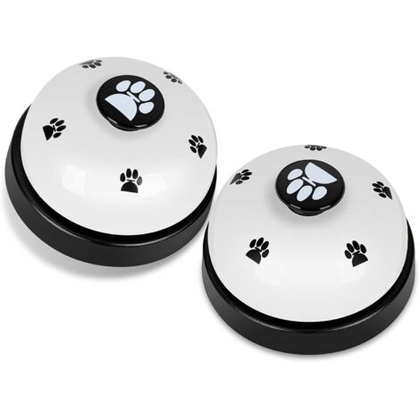 APEX Pet Training Bells, 2 Pack Dogs Bell for Door Potty Training and to Ring to Go Outside Communication Device Equipment Interactive Toys (White)