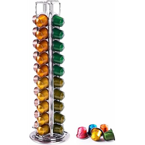 APEX Porte-capsules Nespresso, support de rangement et de présentation rotatif à 360 degrés - peut contenir 40 capsules.
