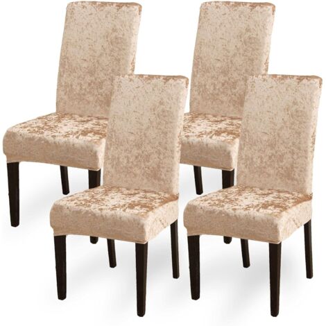 APEX Quatre housses élastiques pour chaises de salle à manger, convenant à une utilisation à domicile, aux mariages et aux restaurants.