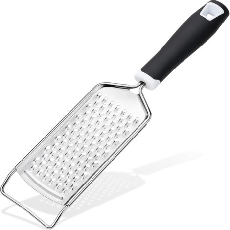 APEX Râpe à fromage professionnelle - Râpe manuelle en acier inoxydable - avec poignée - Convient pour le fromage et les épices - Noire