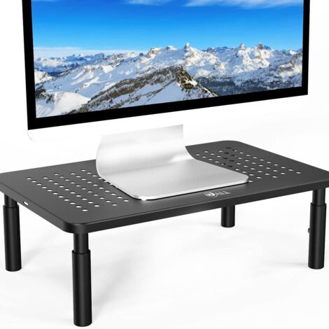 APEX Rehausseur Ecran PC Bureau, Support de Moniteur Réglable en Hauteur (3 Types), Convient aux Moniteurs PC, Charge Maximale 20 kg