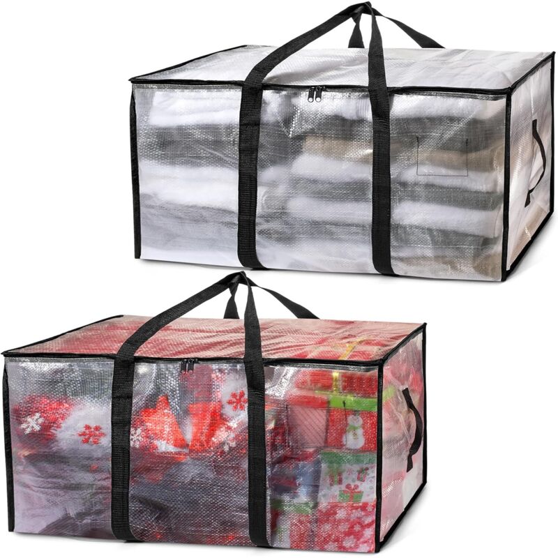 APEX Sacs de déménagement ou sacs de rangement surdimensionnés – Grandes boîtes de déménagement avec bretelles de sac à dos – Lot de 2