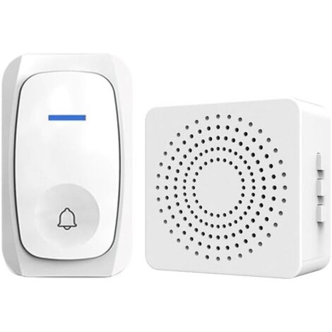 APEX Sonnette sans Fil Exterieur Etanche,IP65 Etanche Carillon 150 Mètre,38 Mélodie et 3 Niveaux Volume,Kit d'un Récepteur d'un Emetteur