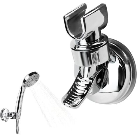 APEX Support de pommeau de douche à ventouse, réglable et amovible, support de douche à ventouse rotatif à 360°, aucun perçage requis.