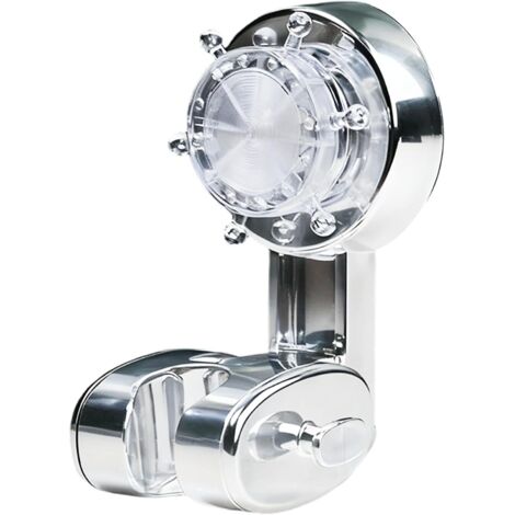 APEX Support de pommeau de douche à ventouse, support de douche réglable pour salle de bain, argent