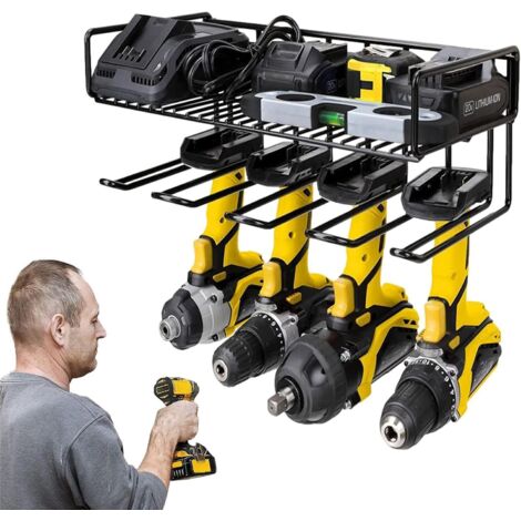 APEX Support de rangement pour outils électriques, porte-outils robuste en métal, rangement pour outils de garage et de sous-sol