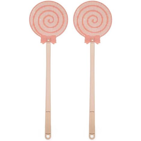 APEX Tapettes à mouches, tapettes à mouches d'intérieur, tapettes à mouches roses (lot de 2)