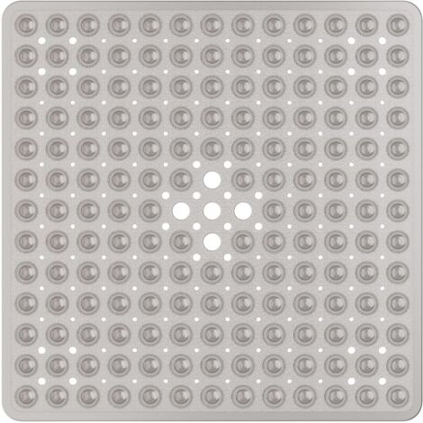 APEX Tapis de douche carré antidérapant et anti-moisissure - 53 x 53 cm, avec ventouses et trous d'évacuation