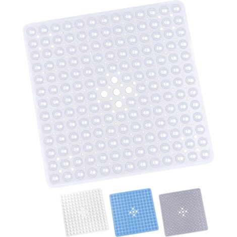 APEX Tapis de douche Yorkshire Bedding antidérapant et anti-moisissure-Tapis de bain carré 53 x 53 c -Tapis de baignoire doux au toucher