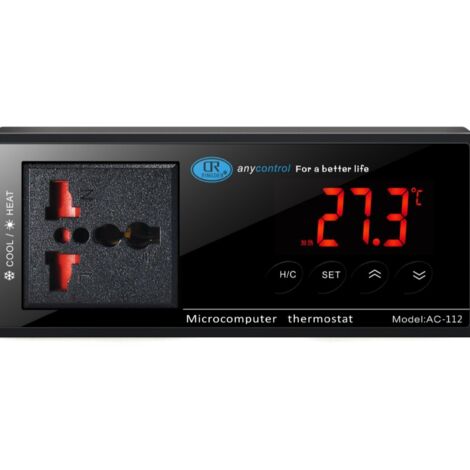 APEX Thermostat numérique à LED pour reptiles (serpents, lézards, tortues) en vivarium, 220 V/16 A.