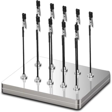 APEX Troisième main professionnelle avec base magnétique. 10 Pince crocodile flexible, - idéale pour les aides à la soudure
