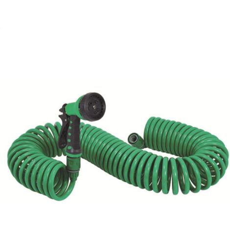 APEX Tuyau d'arrosage flexible en spirale léger tuyau d'arrosage extensible sans kink,tuyau auto-revêtement résistant aux UV pour pelouse