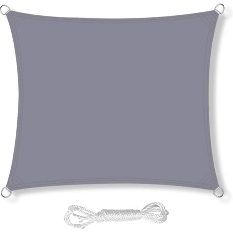 APEX Voile d'ombrage carrée 3,6 m x 3,6 m, imperméable, pour jardin, terrasse Protection solaire à 98 % contre les UV.