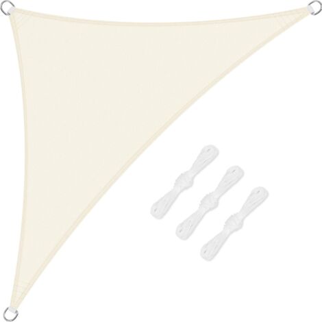 APEX Voile d'ombrage imperméable pour jardin, terrasse ou fête en extérieur, 3 x 3 x 4,25 m, forme triangulaire, protection UV 98 %
