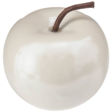 Apfel Céline H.7cm Keramik - Weiß