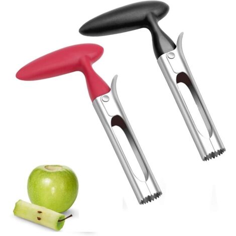Apfelentkerner, 2-teilig aus Edelstahl, Apfelschneider, Apfelentsteiner, Küchenutensil für die heimische Küche, Birnen, Paprika und Honeycrisp-Äpfel.