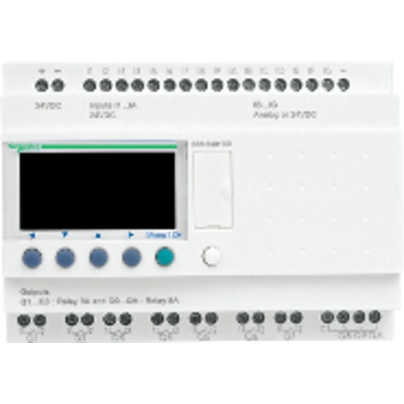 Schneider Electric - Sr3b261bd Schneider - Automate Zelio Logic - Relais Intelligent 26 E/s Extensibles - 24vcc - Horloge + Afficheur