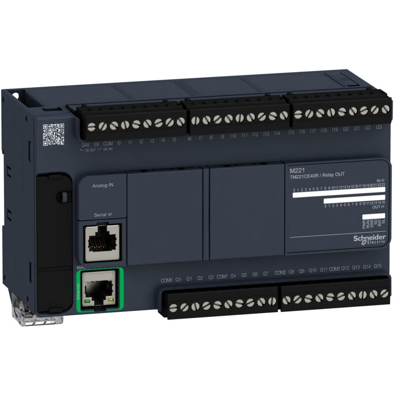 Tm221ce40r Schneider - Automate Modicon M221 - Contrôleur 40 Entrées/sorties - 240vac - Relais - Ethernet +série