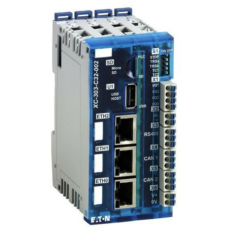 API XC303 CODESYS 3 SD USB 3x Ethernet 2x CAN RS485 4 e/s numériques 000191080 EATON XC 303 C32 002