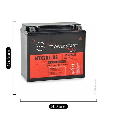NX - Batterie moto YTX20L-BS / NTX20L-BS 12V 20Ah