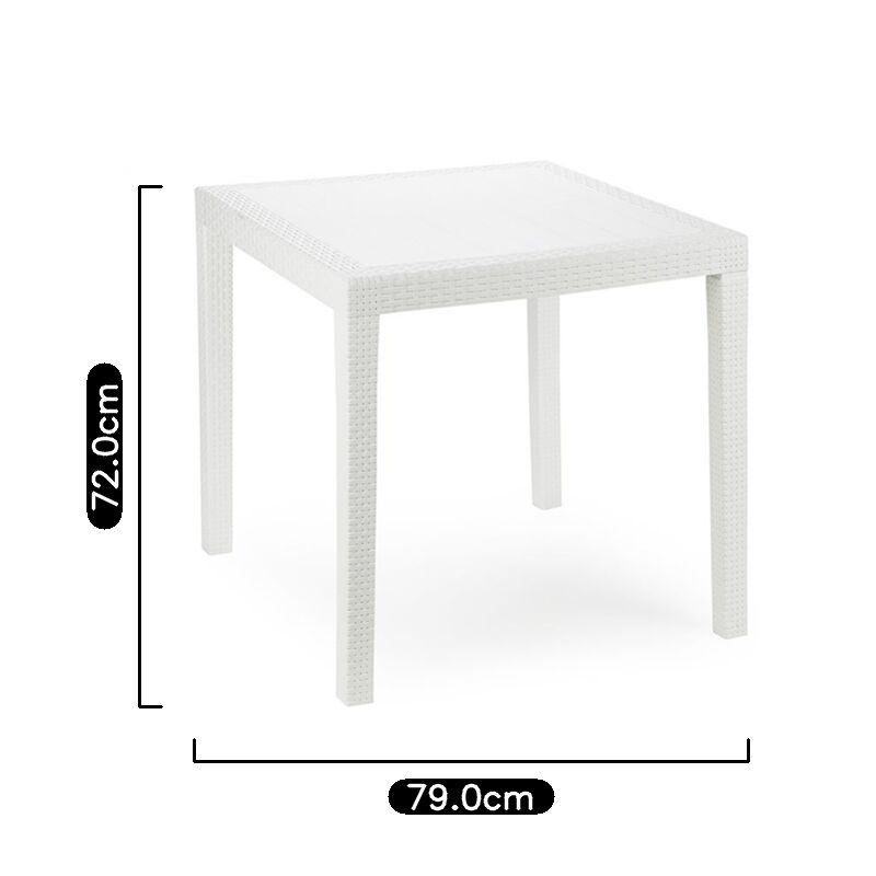 Tavolo Da Giardino King 80x80 Cm Bianco - PROGARDEN, Per Esterno, Design Moderno - Foto 8