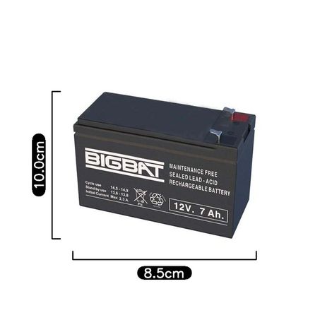 Batteria ricaricabile al piombo 12V 7Ah Elan BigBat - sku 01207